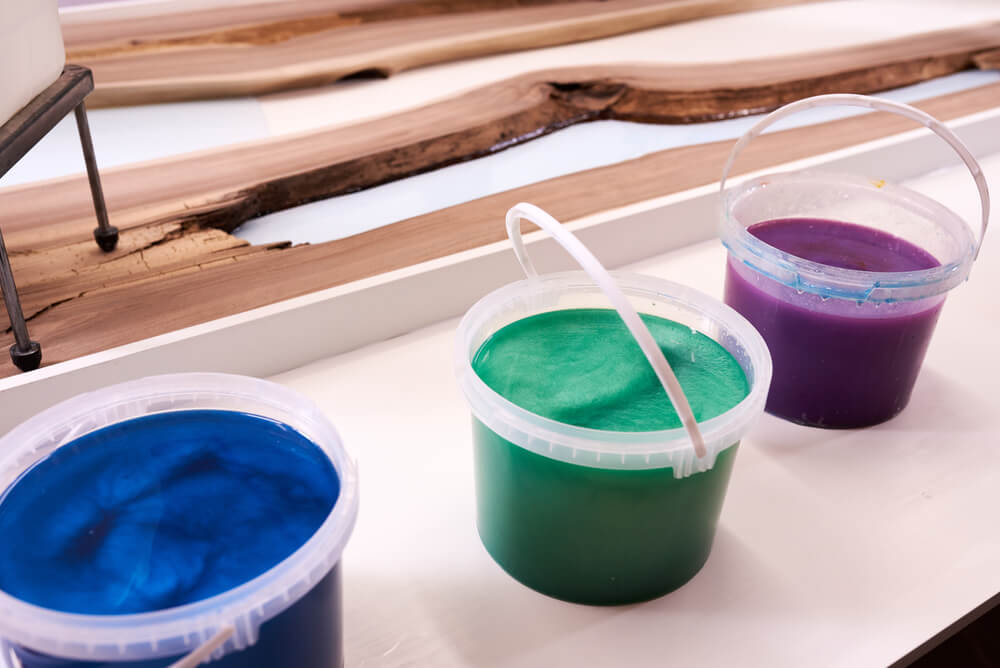 process making craft resin wood table